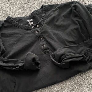 Victoria's Secret Pink Black Henley Top